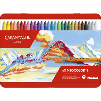 CARAN D'ACHE Pastel à la cire NEOCOLOR I, étui métal de 40