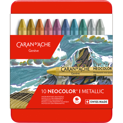 CARAN D'ACHE Pastel  la cire NEOCOLOR I, tui mtal de 10