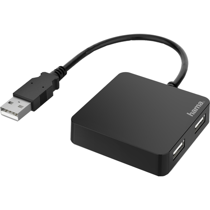 hama Hub USB 2.0, 4 ports, noir