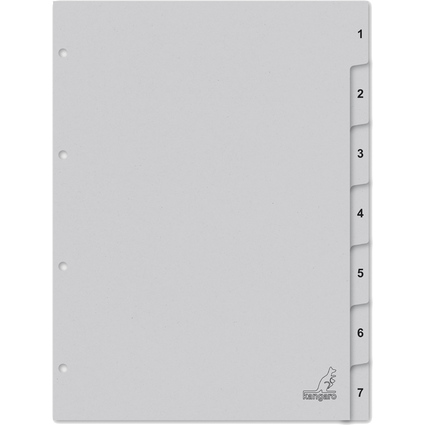 kangaro Intercalaire carton ECO, chiffres 1-7, 7 pices