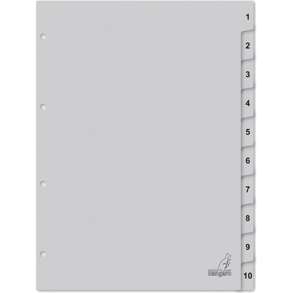 kangaro Intercalaire carton ECO, chiffres 1-10, 10 pices