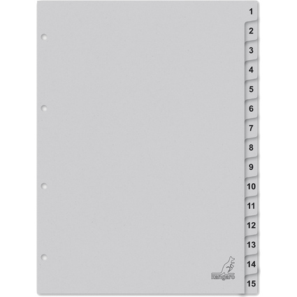 kangaro Intercalaire carton ECO, chiffres 1-15, 15 pices