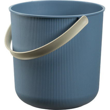 NHG Seau de rangement AKITA, 10 litres, bleu / beige clair