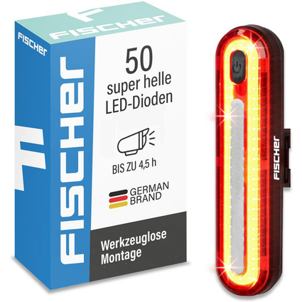 FISCHER Fahrrad-LED-Rckleuchte, 50 Dioden