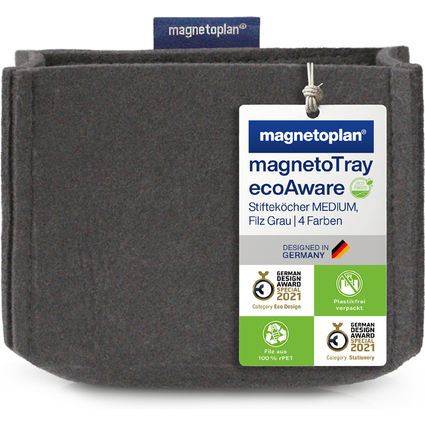 magnetoplan Pot  crayons magnetoTray, moyen, gris