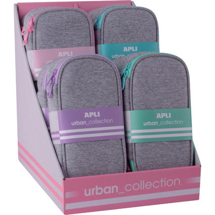 APLI Trousse urban, gris/color, en prsentoir de 8