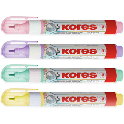 Kores Stylo correcteur "Metal Tip Pastel", contenu: 10 g