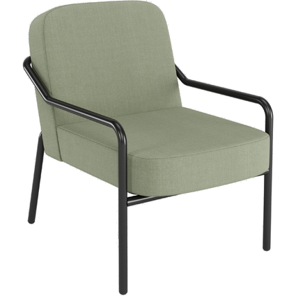 PAPERFLOW Fauteuil visiteur MEDSO RUND M, tissu, vert