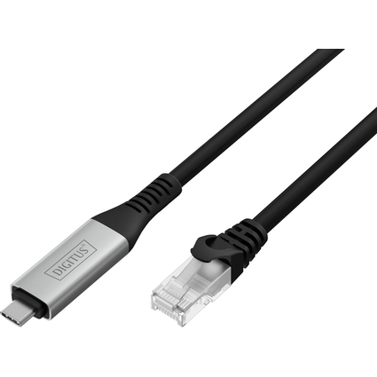 DIGITUS Cble Ethernet USB 3.2, USB-C - RJ45 mle, 3 m
