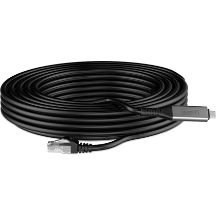 DIGITUS Cble Ethernet USB 3.2, USB-C - RJ45 mle, 10 m