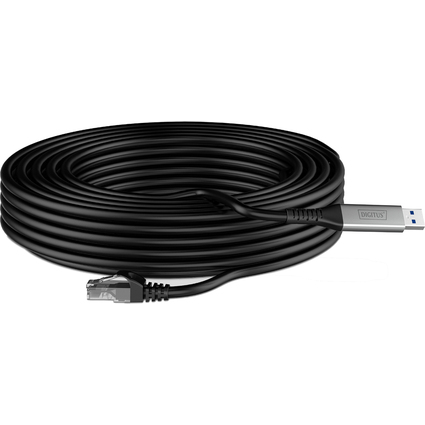DIGITUS Cble Ethernet USB 3.2, USB-A - RJ45 mle, 15 m