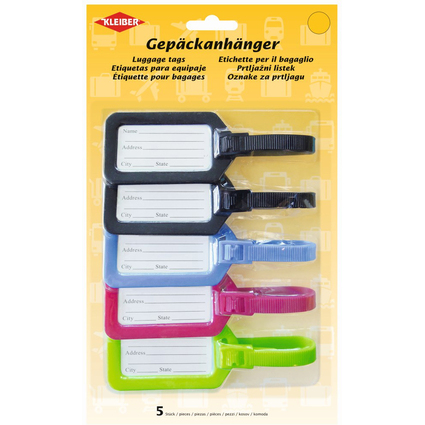 KLEIBER Porte-tiquette de bagage, set de 5, assorti