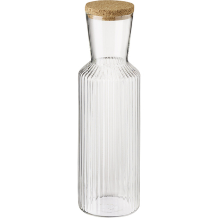 APS Carafe en verre LINES, 1,0 litre, transparent