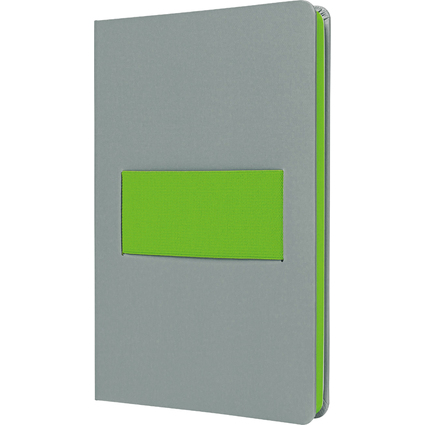 sigel Carnet Linescape, A5, lign, gris / vert fluo