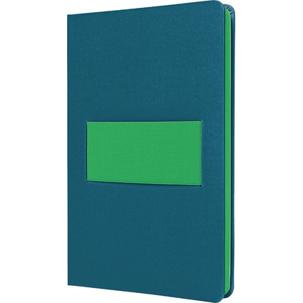 sigel Carnet Linescape, A5, quadrill, gris / vert fluo