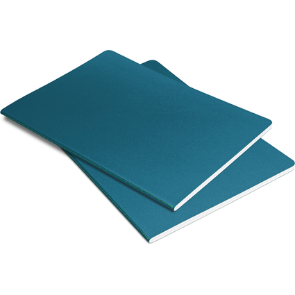 sigel Carnet Linescape, A5, quadrill, bleu / vert fluo
