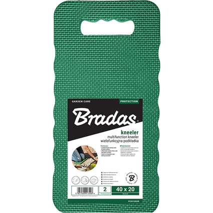 Bradas Planche pour genou, (L)400 x (T)200 x (H)20 mm, vert
