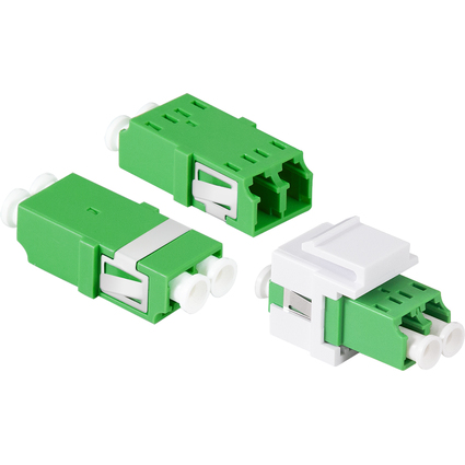LogiLink Set de coupleurs fibre optique, sans bride, vert