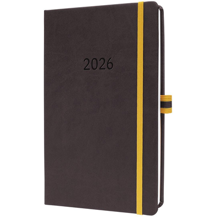 sigel Buchkalender Linescape 2026, ca. A5, dunkelgrau