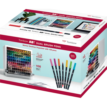Tombow Feutre double pointe "ABT DUAL BRUSH PEN", organiseur