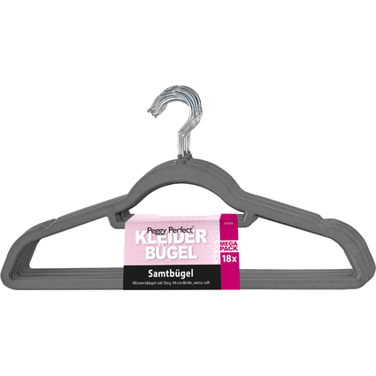 Peggy Perfect Cintre "Velours" avec barre, pack de 18