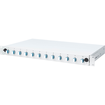 DIGITUS Bote d'pissure  fibre optique 19", 12x LC, OS2