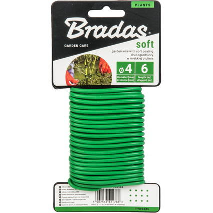Bradas Bindedraht SOFT mit PVC-berzug, 5 mm x 4 m, grn