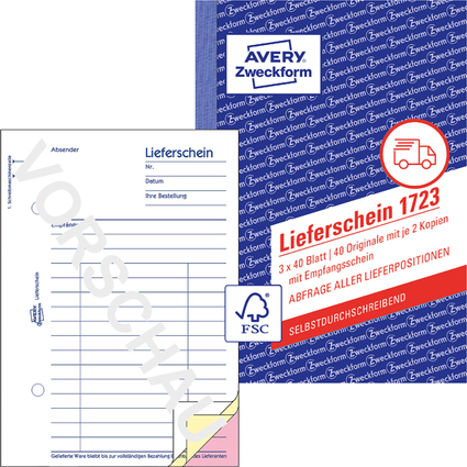 AVERY Zweckform Formularbuch "Liefer-/Empfangsschein", SD