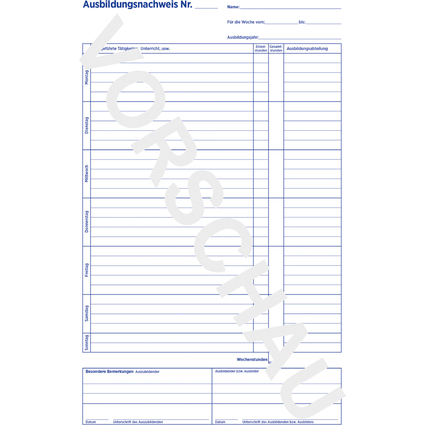 AVERY Zweckform Formularbuch "Ausbildungsnachweis", A4