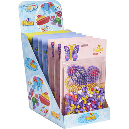 Hama Perles  repasser maxi, assorti en 3 motifs, prsentoir