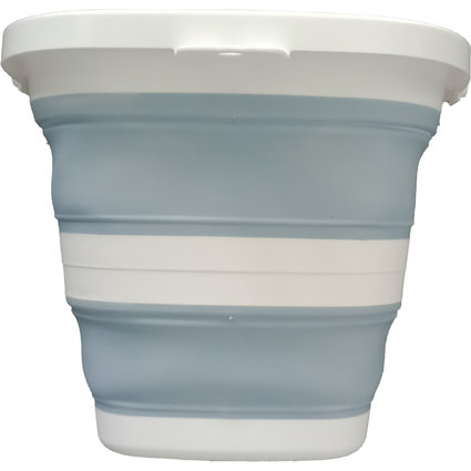Linden Berg Seau, pliable, rond, 10 litres, ptrole/blanc