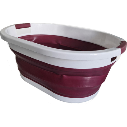 Linden Berg Corbeille  linge, pliable, bordeaux/blanc