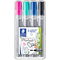 STAEDTLER Marqueur de confrence 356 Lumocolor, tui de 4