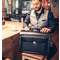 Alassio Valise pour pilotes "VERONA", cuir, noir