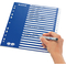 LEITZ Intercalaires en plastique, A-Z, A4, 21 touches, PP