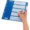 LEITZ Intercalaires en plastique, blanc, A4, 10 touches
