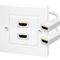 LogiLink Bote de raccordement, 2 x HDMI, blind, blanc