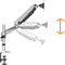 DIGITUS Bras pivotant pour moniteur LCD/LED Single, avec