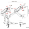 DIGITUS Bras pivotant pour moniteurs LCD/LED Dual, avec