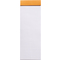 RHODIA Bloc agraf No. 8, 74 x 210 mm, quadrill 5x5, orange