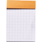 RHODIA Bloc agraf No. 10, format A8, quadrill 5x5, orange