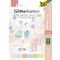 folia Bloc de carton  paillettes "Pastel", 170 x 245 mm