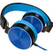 LogiLink Casque stro, pliable, noir/bleu