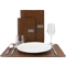 Securit Set de table "RUGA", en cuir vritable, marron