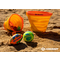 SCHILDKRT Seau de plage, pliable, orange