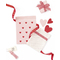 folia Ruban en tissu set "Rosy Love", longueur totale: 5,5 m