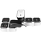 LogiLink Bloc multiprises flexible, avec 2x USB, noir/blanc
