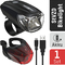 ANSMANN Set d'clairage LED pour vlo Bikelight Combo 40 Lux