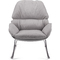 PAPERFLOW Fauteuil visiteur LAZY, blanc/gris