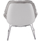 PAPERFLOW Fauteuil visiteur LAZY, blanc/gris